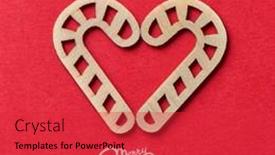  Presentation with christmas candy - Slide deck having two-candy-canes-cut-out background and a red colored foreground