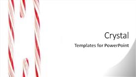  Presentation with cane - Slides featuring two candy canes with space background and a  colored foreground