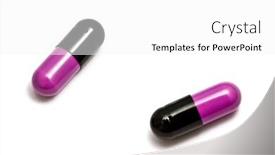  Presentation with capsules - Theme having two capsules isolated on white background background and a white colored foreground