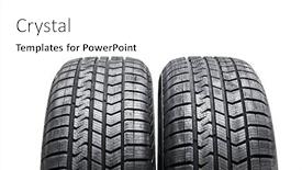  Presentation with tires - Amazing slides having two-car-tires-isolated backdrop and a white colored foreground