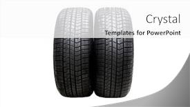  Presentation with tires - Colorful theme enhanced with two-car-tires-isolated backdrop and a white colored foreground