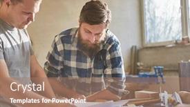  Presentation with order - Slide set enhanced with two-carpenters-with-order background and a coral colored foreground