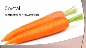  Presentation with carrots - Audience pleasing slides consisting of two carrots on a white background backdrop and a white colored foreground