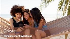  Presentation with race - Cool new presentation design with two-caucasian-and-a-mixed backdrop and a tawny brown colored foreground