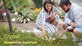  Presentation with architects - Beautiful theme featuring two-caucasian-landscape-architects-looking backdrop and a tawny brown colored foreground