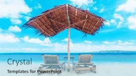  Presentation with straw - Presentation with two-chaise-lounges-and-straw background and a  colored foreground