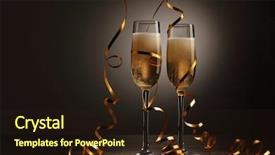  Presentation with champagne - Presentation consisting of two champagne glasses ready background and a wine colored foreground