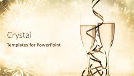  Presentation with celebrations - Presentation having two-champagne-glasses-with-ribbons background and a cream colored foreground