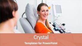  Presentation with donation - Beautiful theme featuring two cheerful women at blood backdrop and a coral colored foreground