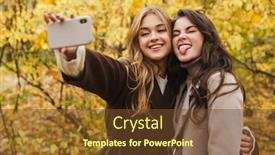  Presentation with coats - Amazing theme having two-cheerful-young-pretty-girls backdrop and a tawny brown colored foreground