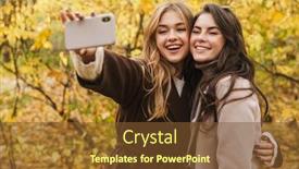  Presentation with coats - Slides with two-cheerful-young-pretty-girls background and a tawny brown colored foreground