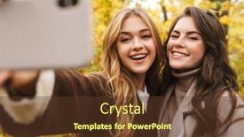  Presentation with coats - Colorful theme enhanced with two-cheerful-young-pretty-girls backdrop and a tawny brown colored foreground