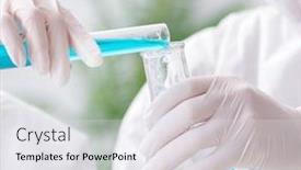  Presentation with lab - Theme enhanced with two-chemists-working background and a white colored foreground