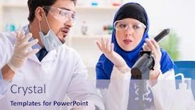  Presentation with lab - Theme with two-chemists-working background and a lemonade colored foreground