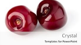  Presentation with octopus on isolated white - Presentation theme featuring two-cherries-isolated-on-white background and a white colored foreground