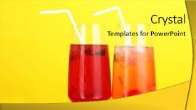  Presentation with keyword - Presentation design having heady - two cherry cocktails with ice background and a white colored foreground
