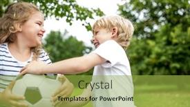  Presentation with fight - PPT theme consisting of two-children-fight-over background and a yellow colored foreground