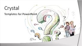  Presentation with children painting - Cool new presentation design with two children of school age backdrop and a white colored foreground