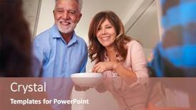  Presentation with fancy dress - Slides consisting of two-children-wearing-fancy-dress background and a coral colored foreground