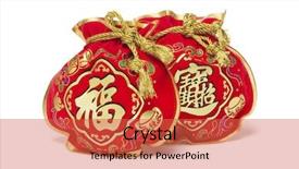  Presentation with chinese new year firecrackers - Slides featuring two chinese new year gift background and a red colored foreground