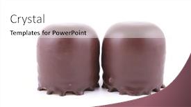  Presentation with white chocolate - Amazing PPT layouts having two-chocolate-with-cream-isolated backdrop and a  colored foreground