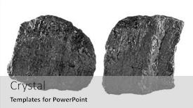  Presentation with carbon - Slide deck having two-chunks-of-bituminous-carbon background and a light gray colored foreground