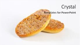  Presentation with cinnamon quillsmicrobial attacks - Theme having two cinnamon rusks on white background and a sky blue colored foreground