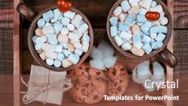  Presentation with cocoa - Colorful theme enhanced with two-clay-mugs-with-cocoa backdrop and a tawny brown colored foreground