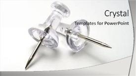  Presentation with sports table tennis two ping - Presentation theme consisting of two clear push pins background and a white colored foreground