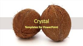  Presentation with coconut - Audience pleasing PPT theme consisting of two coconut backdrop and a tawny brown colored foreground