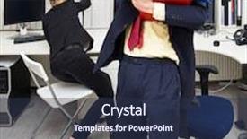  Presentation with office - Slides with inefficiency - two colleagues in the same background and a tawny brown colored foreground