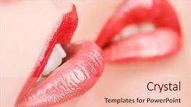  Presentation with female liver diseases - Amazing PPT layouts having two color - beautiful female lovers kissing closeup backdrop and a lemonade colored foreground