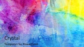  Presentation with watercolour - Audience pleasing PPT theme consisting of two color - colourful layers of watercolour 2 backdrop and a teal colored foreground