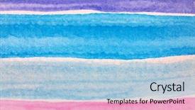  Presentation with pastel abstract purple watercolor - Theme enhanced with two color - watercolor stripes 2 background and a light blue colored foreground