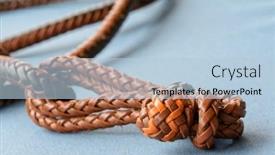  Presentation with leather - Theme with two-colored-leather-button-knot background and a  colored foreground