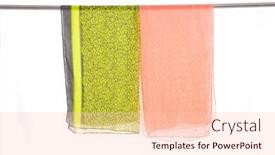  Presentation with colorful fabric - PPT theme consisting of two-colorful-fabric-silk-scarves background and a  colored foreground