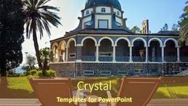  Presentation with pilgrimage - Theme enhanced with two-comfortable-wooden-chairs-deck background and a tawny brown colored foreground