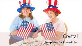  Presentation with tea party - Cool new PPT theme with two conservative american voters sitting backdrop and a lemonade colored foreground