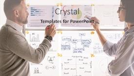  Presentation with contemporary world two columns - PPT theme featuring two-contemporary-economists-standing background and a lemonade colored foreground