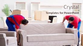  Presentation with personal belongings - Audience pleasing slide deck consisting of two-contractor-employees-moving-personal backdrop and a lemonade colored foreground