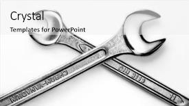  Presentation with heavy metal - PPT layouts with two crossed metal heavy duty background and a  colored foreground