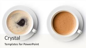  Presentation with coffee - Amazing slide deck having two cups of coffee isolated backdrop and a lemonade colored foreground