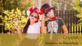  Presentation with faces - Slide deck featuring two-cute-little-kids background and a gold colored foreground