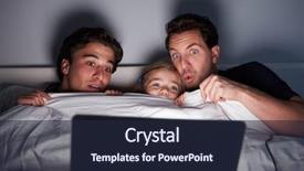  Presentation with german shepherd two young puppys - Slides consisting of two dads watch scary film background and a wine colored foreground