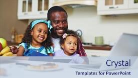  Presentation with cartoon - Presentation with two daughters watching cartoon background and a lemonade colored foreground