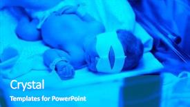  Presentation with old days - Beautiful PPT theme featuring two days old newborn baby backdrop and a light gray colored foreground