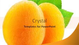  Presentation with apricot - Slide set having two-delicious-dried-apricots background and a gold colored foreground