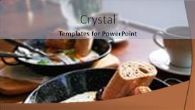  Presentation with spinach - Slides featuring two-delicious-fried-eggs-cooked background and a light blue colored foreground