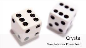  Presentation with isolated paw prints over white - Audience pleasing slide set consisting of two dice isolated over white backdrop and a white colored foreground