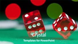  Presentation with roll - Colorful presentation design enhanced with two dice backdrop and a ocean colored foreground